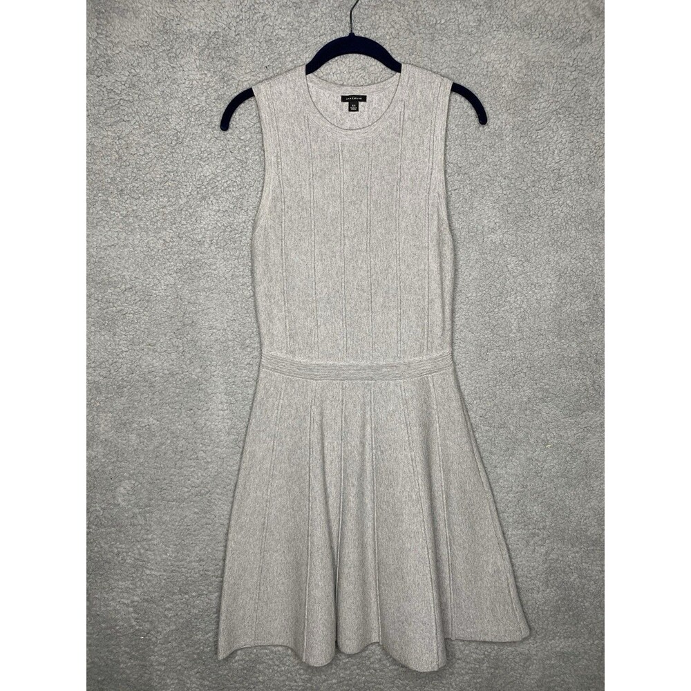 Ann Taylor Dress Gray XS Fit And Flare Sleeveless Casual